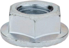 Monroe Engineering Products - 1/2-13 Grade 8 Steel Hex Flange Lock Nut - 3/4" Width Across Flats, 1/2" High, Zinc-Plated Finish - USA Tool & Supply