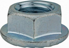 Monroe Engineering Products - 3/4-10 Grade 8 Steel Hex Flange Lock Nut - 1-1/8" Width Across Flats, 3/4" High, Zinc-Plated Finish - USA Tool & Supply