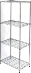 Quantum Storage - 4 Shelf Wire Shelving Unit - 30" Wide x 18" Deep x 72" High, - USA Tool & Supply