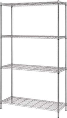 Quantum Storage - 4 Shelf Wire Shelving Unit - 36" Wide x 18" Deep x 72" High, - USA Tool & Supply