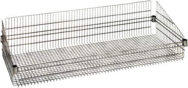 Quantum Storage - Wire Basket Unit - 48" Wide x 18" Deep x 10" High, - USA Tool & Supply