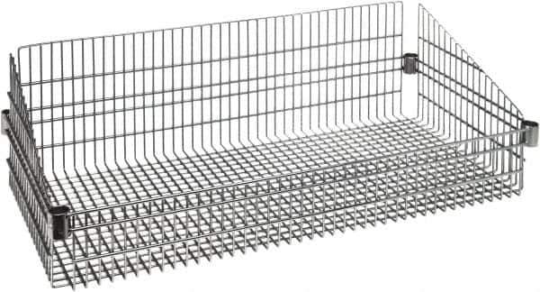 Quantum Storage - Wire Basket Unit - 24" Wide x 18" Deep x 10" High, - USA Tool & Supply