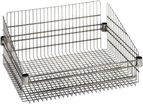 Quantum Storage - Wire Basket Unit - 24" Wide x 24" Deep x 10" High, - USA Tool & Supply