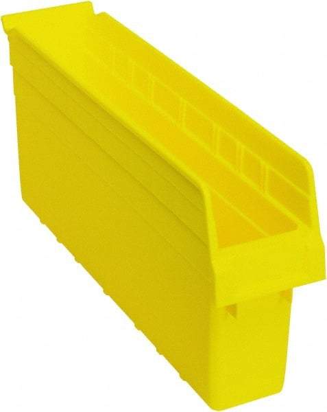 Quantum Storage - 17-7/8" Deep, Yellow Polypropylene Hopper Shelf Bin - 8" High x 4-3/8" Wide x 17-7/8" Long - USA Tool & Supply