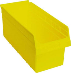 Quantum Storage - 17-7/8" Deep, Yellow Polypropylene Hopper Shelf Bin - 8" High x 8-3/8" Wide x 17-7/8" Long - USA Tool & Supply