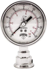 Winters - 4" Dial, 1-1/2 Thread, 0-160 Scale Range, Pressure Gauge - Lower Connection Mount, Accurate to 0.01% of Scale - USA Tool & Supply