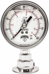 Winters - 4" Dial, 2 Thread, 0-160 Scale Range, Pressure Gauge - Lower Connection Mount, Accurate to 0.01% of Scale - USA Tool & Supply