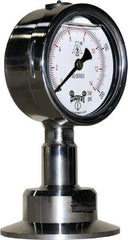 Winters - 2-1/2" Dial, 2 Thread, 0-200 Scale Range, Pressure Gauge - Lower Connection Mount, Accurate to 1.5% of Scale - USA Tool & Supply