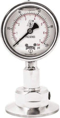 Winters - 2-1/2" Dial, 2 Thread, 0-100 Scale Range, Pressure Gauge - Lower Connection Mount, Accurate to 1.5% of Scale - USA Tool & Supply