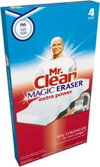 Mr. Clean - 2.4" Long x 4.6" Wide x 0.7" Thick Eraser - Heavy-Duty, White - USA Tool & Supply