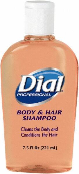 Dial - 7.5 oz Bottle Peach Hair & Body Wash - Clear Amber - USA Tool & Supply