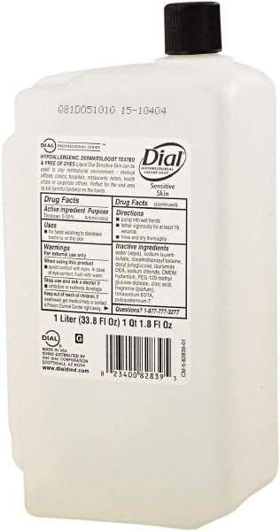 Dial - 1 L Dispenser Refill Liquid Soap - Clear, Pleasant Fragrance Scent - USA Tool & Supply