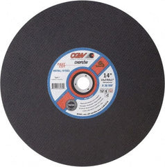 Camel Grinding Wheels - 14" 36 Grit Aluminum Oxide Cutoff Wheel - 7/64" Thick, 1" Arbor, 4,400 Max RPM - USA Tool & Supply