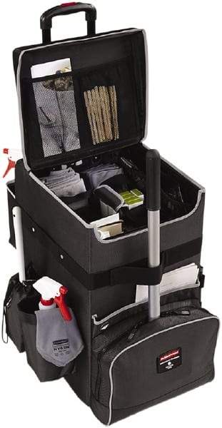 Rubbermaid - Ballistic Nylon Janitor Cart - 14-1/4" Width - USA Tool & Supply