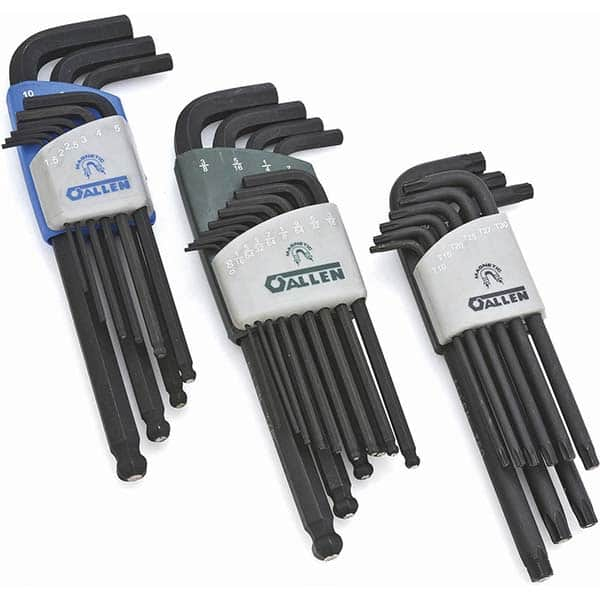 Allen - Hex Key Sets Tool Type: Hex Key Handle Type: L-Key Long & Short Arm - USA Tool & Supply