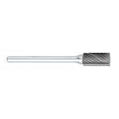 ‎SA-51 -1/4 × 1/2 LOC × 1/8 Shank × 1-1/2 OAL Cylindrical Carbide Medium Right Hand Spiral Burr - USA Tool & Supply