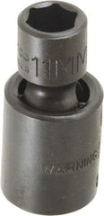 Proto - 3/8" Drive 11mm Standard Universal Impact Socket - 6 Points, 2" OAL - USA Tool & Supply