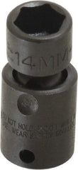 Proto - 3/8" Drive 14mm Standard Universal Impact Socket - 6 Points, 2" OAL - USA Tool & Supply