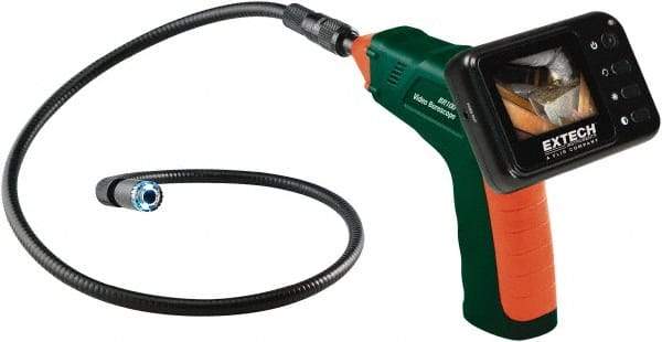 Extech - Video Borescope - 17 mm Probe Diameter, 2.4 Inch LCD Display, 480 x 234 Resolution - USA Tool & Supply