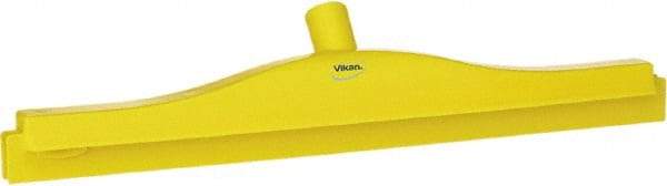 Vikan - 20" Rubber Blade Floor Squeegee - Double Edge, Yellow, Plastic Holder - USA Tool & Supply