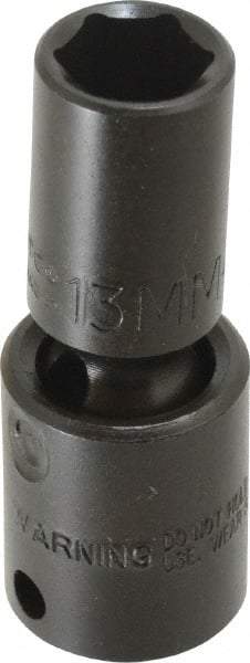 Proto - 3/8" Drive 13mm Deep Universal Impact Socket - 6 Points, 2-19/32" OAL - USA Tool & Supply
