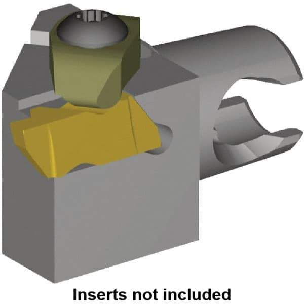 Kennametal - Insert Style NG 3R, 30mm Head Length, Right Hand Cut, External Modular Threading Cutting Unit Head - System Size KM20, 12.5mm Center to Cutting Edge, Series Top Notch - USA Tool & Supply