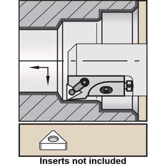 Kennametal - Right Hand, MTFN Toolholder Compatibility, TN.. Insert Compatibility, Indexable Turning Cartridge - Screw or Clamp Holding Method, 55mm OAL x 20mm OAH - USA Tool & Supply