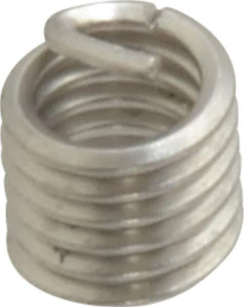 Recoil - #8-32 UNC, 0.246" OAL, Free Running Helical Insert - 6 Free Coils, Tanged, Stainless Steel, 1-1/2D Insert Length - Exact Industrial Supply