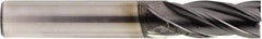 OSG - 5/64", 1/4" LOC, 1/8" Shank Diam, 1-3/4" OAL, 4 Flute, Solid Carbide Square End Mill - Single End, Diamond Finish, Spiral Flute, 30° Helix, Centercutting, Right Hand Cut, Right Hand Flute - USA Tool & Supply