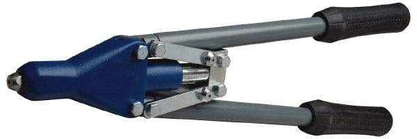 RivetKing - Straight Head Hand Riveter - 1/8 to 3/16" Rivet Capacity, 17-1/2" OAL - USA Tool & Supply