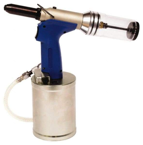 RivetKing - Up to 1/4" Capacity, Air Riveter - 1" Long Stroke, 1/4" Inlet - USA Tool & Supply