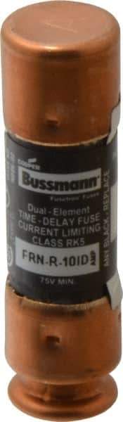 Cooper Bussmann - 125 VDC, 250 VAC, 10 Amp, Time Delay General Purpose Fuse - Fuse Holder Mount, 50.8mm OAL, 20 at DC, 200 (RMS) kA Rating, 14.3mm Diam - USA Tool & Supply