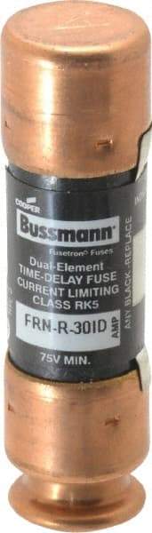 Cooper Bussmann - 125 VDC, 250 VAC, 30 Amp, Time Delay General Purpose Fuse - Fuse Holder Mount, 50.8mm OAL, 20 at DC, 200 (RMS) kA Rating, 14.3mm Diam - USA Tool & Supply