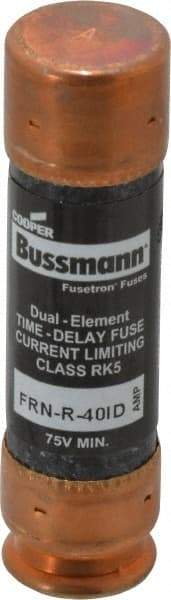 Cooper Bussmann - 125 VDC, 250 VAC, 40 Amp, Time Delay General Purpose Fuse - Fuse Holder Mount, 76.2mm OAL, 20 at DC, 200 (RMS) kA Rating, 20.6mm Diam - USA Tool & Supply