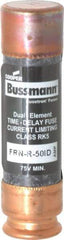 Cooper Bussmann - 125 VDC, 250 VAC, 50 Amp, Time Delay General Purpose Fuse - Fuse Holder Mount, 76.2mm OAL, 20 at DC, 200 (RMS) kA Rating, 20.6mm Diam - USA Tool & Supply