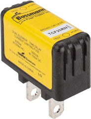 Cooper Bussmann - 300 VDC & 600 VAC, 25 Amp, Time Delay General Purpose Fuse - Plug-in Mount, 47.75mm OAL, 100 at DC, 200 (CSA RMS), 300 (UL RMS) kA Rating - USA Tool & Supply