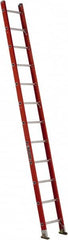 Louisville - 12' High, Type IA Rating, Fiberglass Single Ladder - USA Tool & Supply