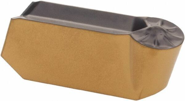 Iscar - 525GIMY Grade IC808, 5mm Cutting Width Carbide Grooving Insert - 2.5mm Max Depth of Cut, Neutral, 0.98" Corner Radius, TiAlN Finish - USA Tool & Supply