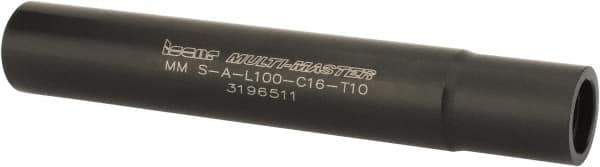 Iscar - Multimaster 16mm 90° Stepped Shank Milling Tip Insert Holder & Shank - 0.598" Neck Diam, T10 Neck Thread, 100mm OAL, Steel MM S-A Tool Holder - USA Tool & Supply