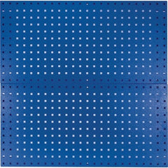 Kennedy - 18" Wide x 36" High Industrial Steel Tool Peg Board System - 2 Panels, Steel, Blue - USA Tool & Supply