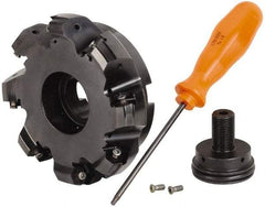 Kennametal - 8 Inserts, 4.744" Cutter Diam, 0.087" Max Depth of Cut, Indexable High-Feed Face Mill - 1-1/4" Arbor Hole Diam, 1.77" High, KSHR Toolholder, HNGJ 0905.. Inserts, Series Dodeka High-Feed - USA Tool & Supply