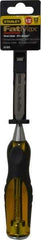 Stanley - 9" OAL x 1/2" Blade Width Wood Chisel - 1/2" Tip, Acetate & Rubber Grip Handle - USA Tool & Supply