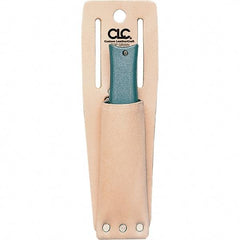 CLC - Knife Holster with 1 Pocket - Leather, Natural (Color), 2" Wide x 6" High x 1-1/4" Deep - USA Tool & Supply