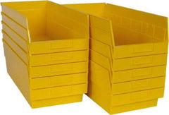 Quantum Storage - 50 Lb. Load Capacity, 17-7/8" Deep, Yellow Polypropylene Hopper Shelf Bin - 6" High x 8-3/8" Wide x 17-7/8" Long - USA Tool & Supply