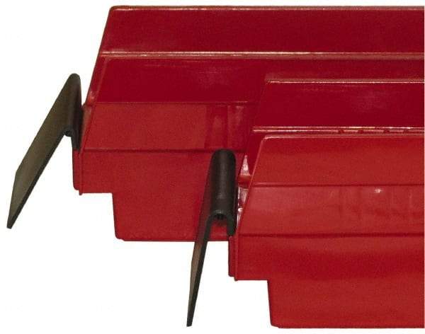 Quantum Storage - 4" Wide x 2.3" High, Black Bin Label Holder - Use with Quantum Storage Systems - Shelf Bin - USA Tool & Supply