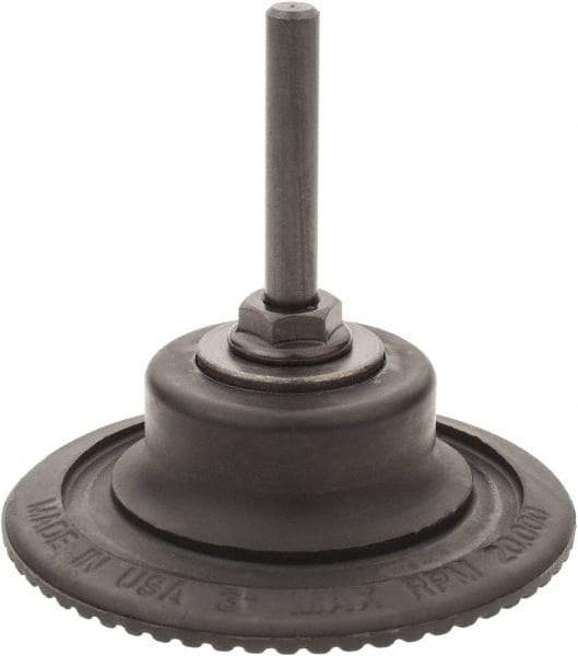 Made in USA - 3" Diam Quick-Change Type R Disc Backing Pad - 1/4" Shank Diam, Medium Density, 20,000 RPM - USA Tool & Supply