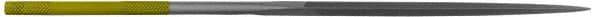 PFERD - 7" Needle Precision Swiss Pattern Three Square File - Double Cut, Round Handle - USA Tool & Supply