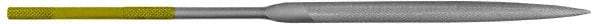 PFERD - 7" Needle Precision Swiss Pattern Half Round File - Double Cut, Round Handle - USA Tool & Supply