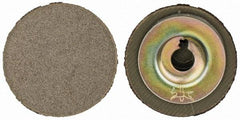 PFERD - 1" Disc Diam, 220 Grit, Diamond Quick Change Disc - Type S Attaching System, Coated, Brown, Fine Grade, 15,500 RPM, D76 Series - USA Tool & Supply