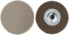 PFERD - 1-1/2" Disc Diam, 220 Grit, Diamond Quick Change Disc - Type S Attaching System, Coated, Brown, Fine Grade, 12,500 RPM, D76 Series - USA Tool & Supply